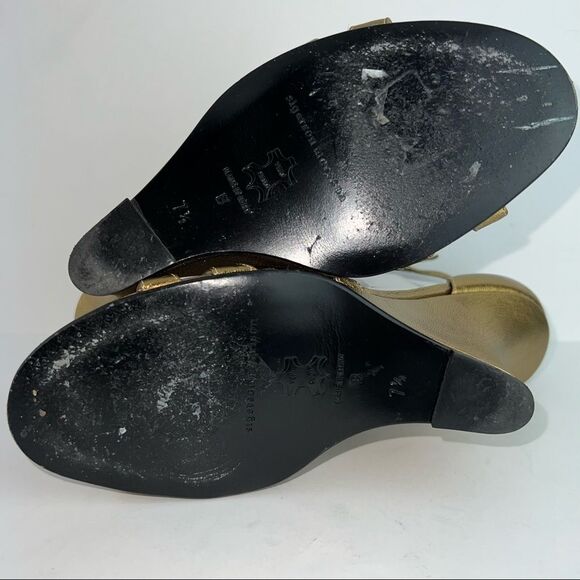 Sigerson Morison • Bronze Dress Wedge Sandals w/ New York Patent - Picture 11 of 14
